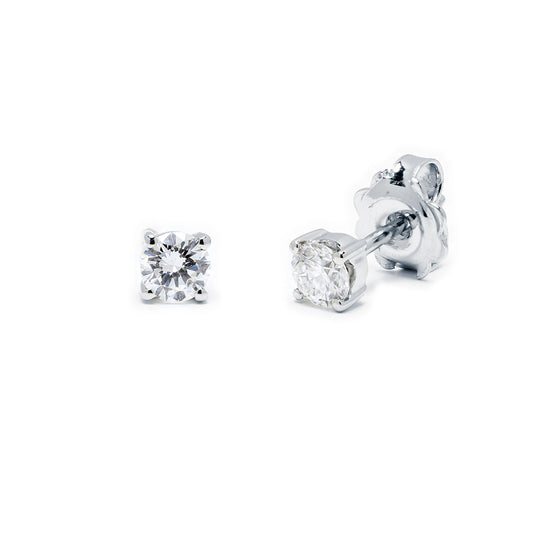 Pendientes 4 Grapas de Diamantes 0.48 Quilates en Platino