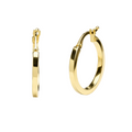 Pendientes Criollas Cuadradas 20 x 2 mm de Oro de 18 Quilates