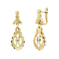 Pendientes Cordobeses de Oro de 9 Quilates con Circonitas