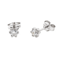 Pendientes de Oro Blanco de 9 Quilates con Circonitas