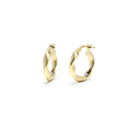 Pendientes Criollas Rizadas de Oro de 9 Quilates