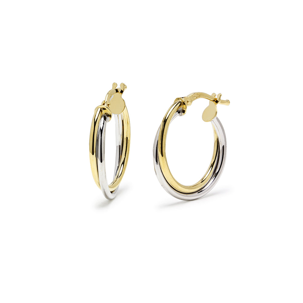 Pendientes Criollas Dobles de Oro de 9 Quilates