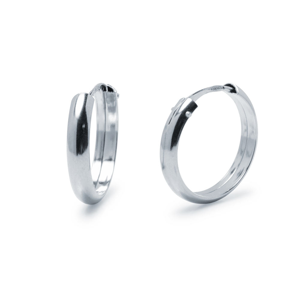 Pendientes de Aro de Oro Blanco de 9 Quilates