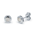 Pendientes de Presión con Diamantes de Oro Blanco 18k