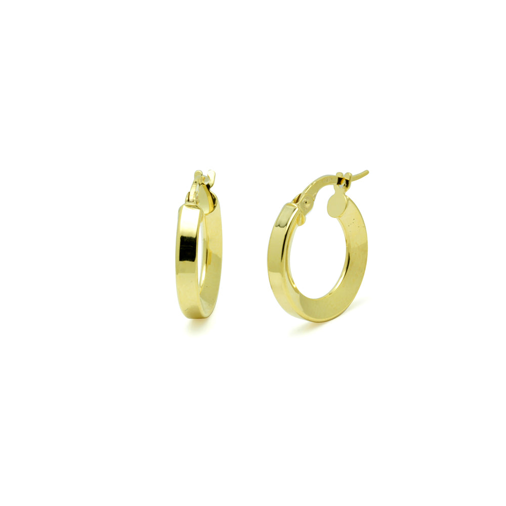 Pendientes Criolla Facetada de Oro de 9 Quilates
