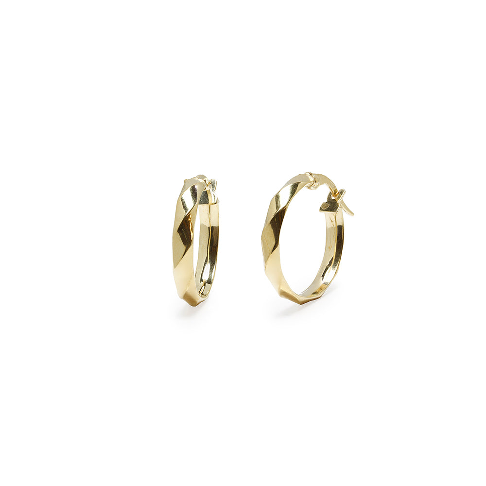 Pendientes Criolla Diamantada de Oro de 18 Quilates