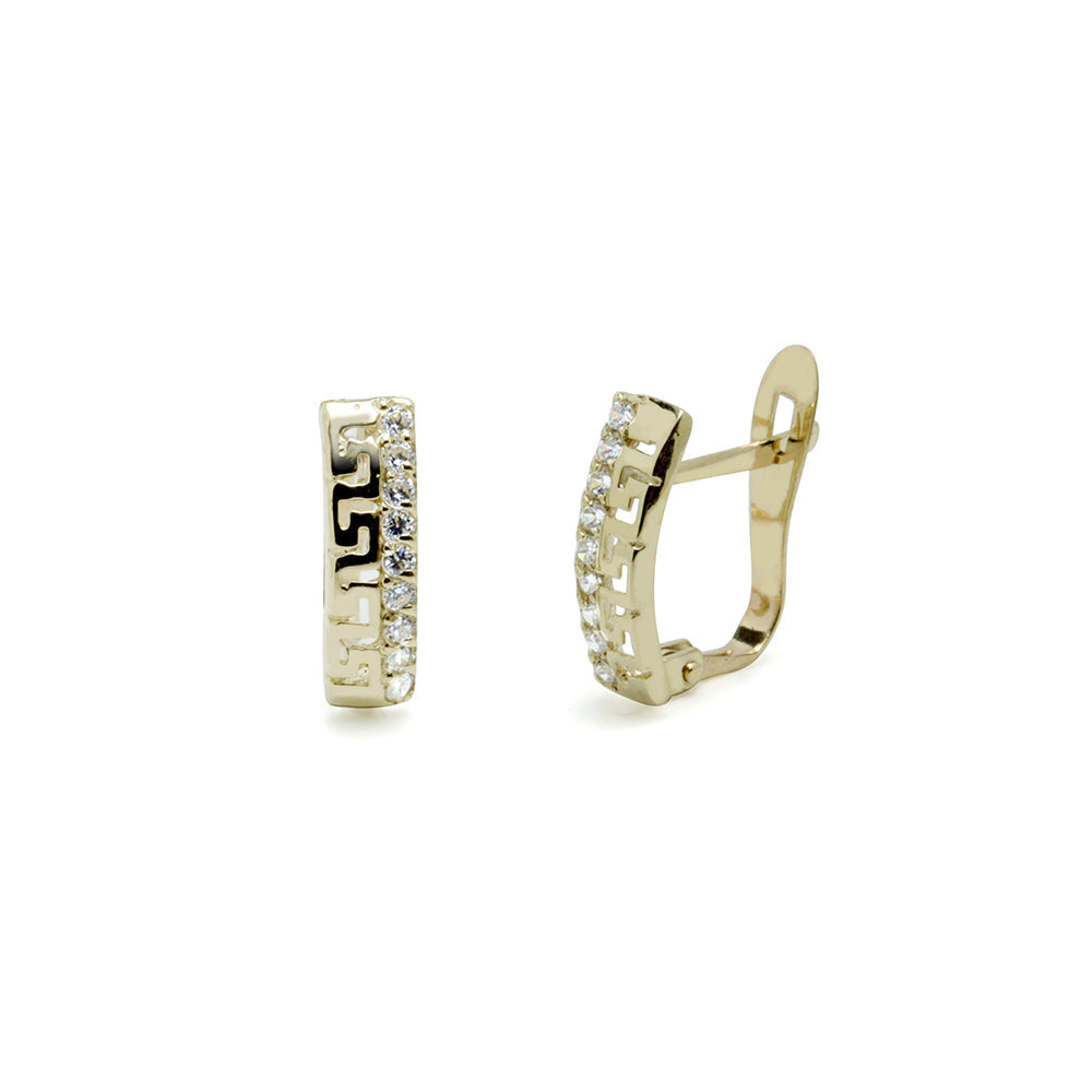 Conjunto Regina Anillo y Pendientes Comunión en Oro Amarillo 9 Kilates