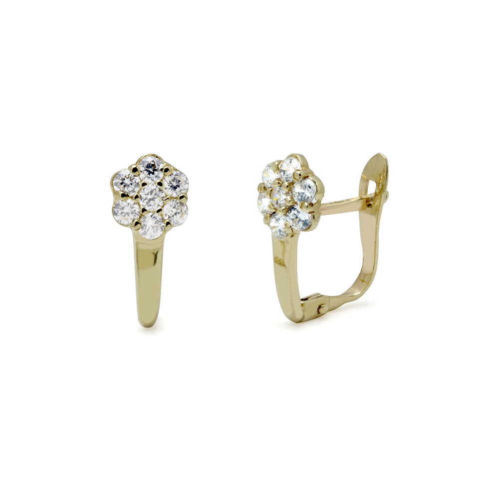 Conjunto Jimena Anillo y Pendientes Comunión en Oro Amarillo 9 Kilates