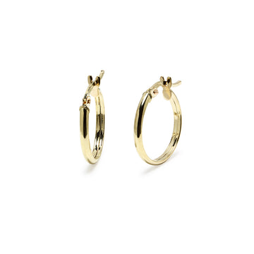Aros Media Caña Lisos 16x2 mm en Oro Amarillo 9 Kilates