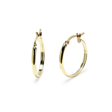 Aros Media Caña Lisos 18x2 mm en Oro Amarillo 9 Kilates