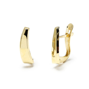 Pendientes Banda Curvada en Oro Amarillo 9 Kilates