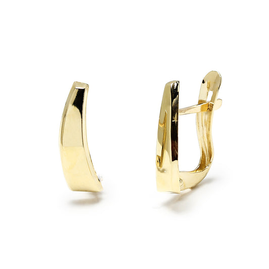 Pendientes Banda Curvada en Oro Amarillo 9 Kilates
