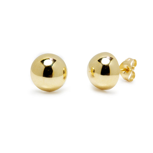 Pendientes Media Bola de 8x8mm en Oro Amarillo 18 Kilates