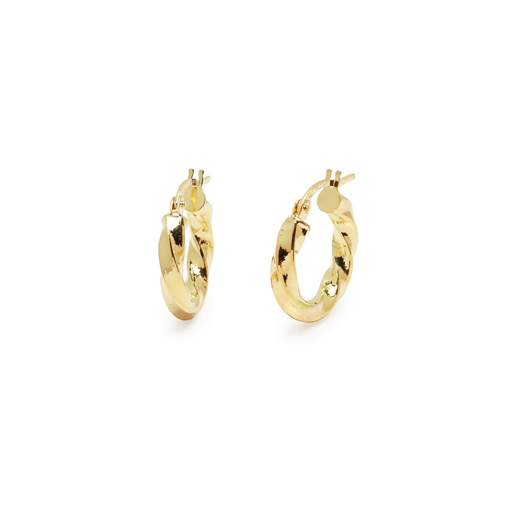 Aros Rizados 10X3 en Oro Amarillo 9 Kilates