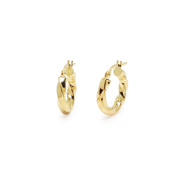 Aros Rizados 10X3 en Oro Amarillo 9 Kilates