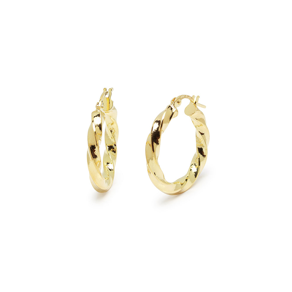 Aros Rizados 15X3 en Oro Amarillo 9 Kilates