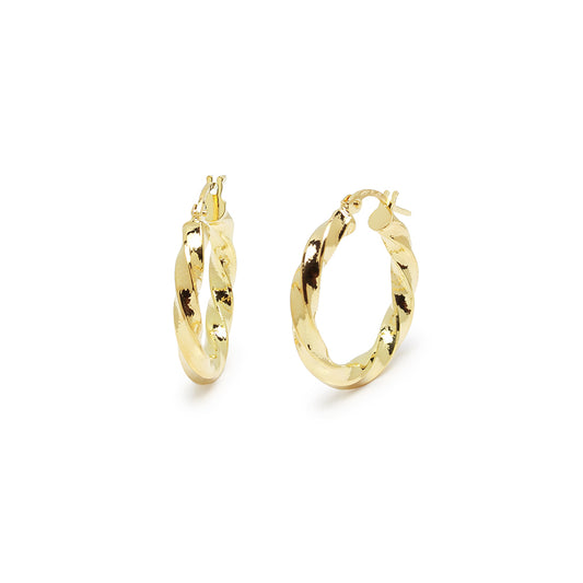 Aros Rizados 15X3 en Oro Amarillo 9 Kilates