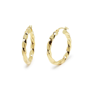 Aros Rizados 20X3 en Oro Amarillo 9 Kilates