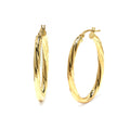 Pendientes Criollas Ovaladas de Oro de 9 Quilates
