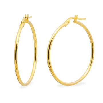 Pendientes Aro Carol 30mm en Oro Amarillo 9 Kilates