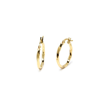 Pendientes de Aro Rizados 15X2 en Oro Amarillo 9 Kilates