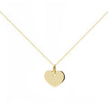 Placa Corazón Lisa de Oro de 9 Quilates