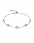 Pulsera de Plata de Ley 925 con Moissanita Pequeña