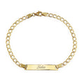 Pulsera Nomeolvides con Placa de Oro de 9 Quilates