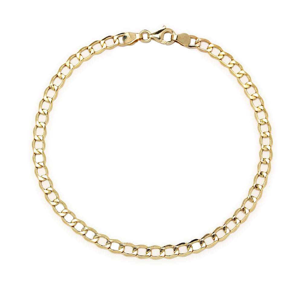 Pulsera Barbada 19 x 3,65 mm de Oro de 9 Quilates
