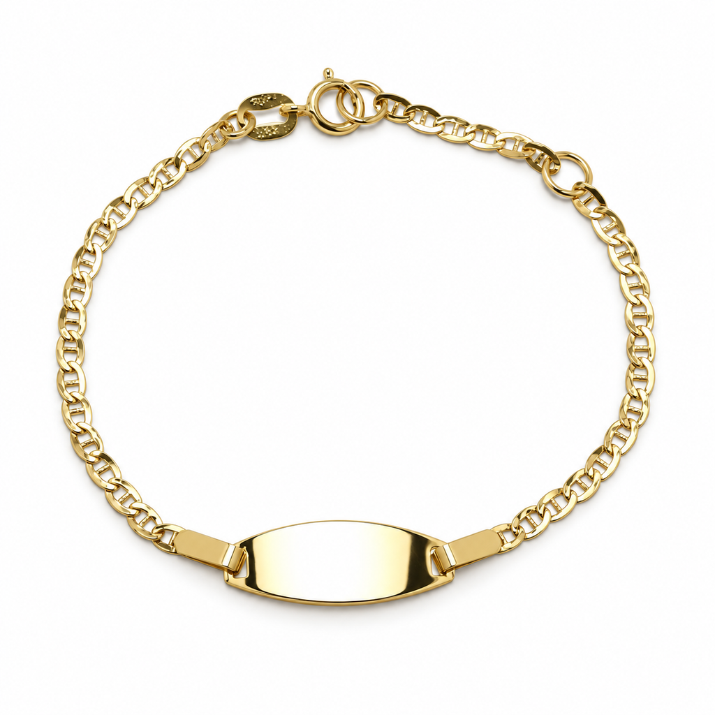 Pulsera Nomeolvides Travesino de Oro de 9 Quilates para Bebé