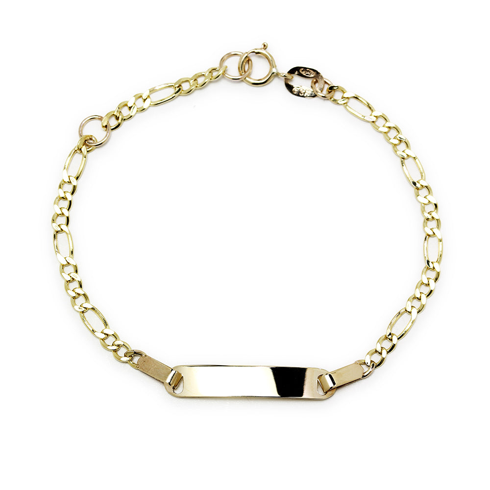 Pulsera Nomeolvides 3x1  de Oro de 9 Quilates para Bebé