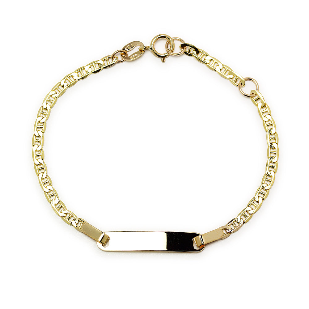 Pulsera Nomeolvides Travesino de Oro de 9 Quilates para Bebé
