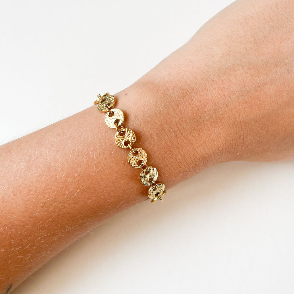 Pulsera de Círculos de Acero Inoxidable