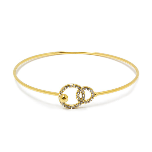Pulsera Esclava Aros Entrelazados  Acero Tesi García