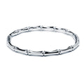 Pulsera Esclava Tesi de Acero Inoxidable con Diseño Bambú