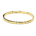 Pulsera Esclava Bambú Tesi de Acero Inoxidable