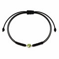 Pulsera Macramé de Oro de 9 Quilates con Peridoto