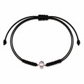 Pulsera Macramé de Oro de 9 Quilates con Amatista