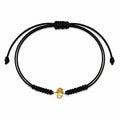 Pulsera Macramé de Oro de 9 Quilates con Citrino Oval