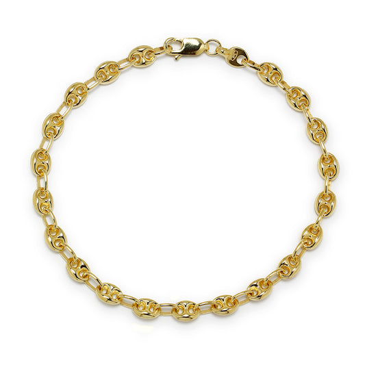 Pulsera Calabrote 19 cm Oro Amarillo 9 Kilates