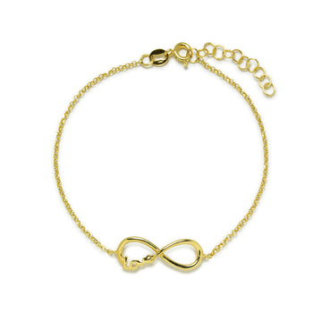 Pulsera Infinito Love en Plata Bañada