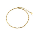 Tobillera Cadena de Acero Dorado