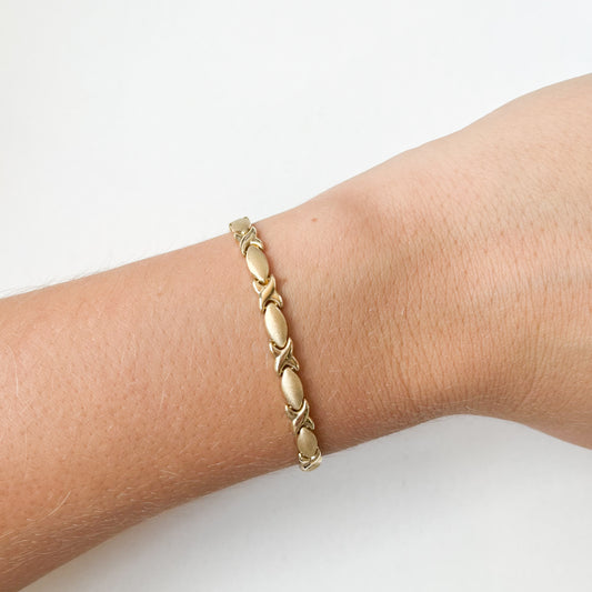 Pulsera Semirrígida Óvalos en Oro Amarillo 18 Kilates