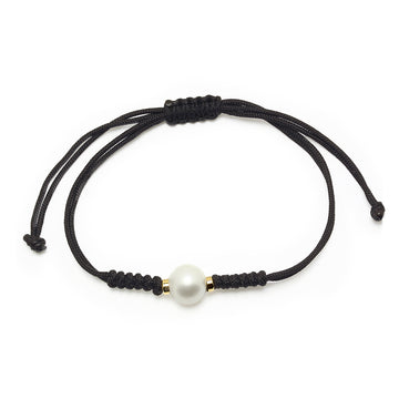 Pulsera Hilo con Perla en Oro Amarillo 9 Kilates