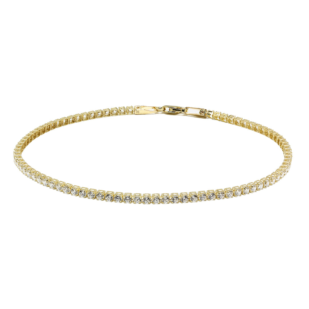 Pulsera Rivière Francis de Oro de 9 Quilates con Circonitas