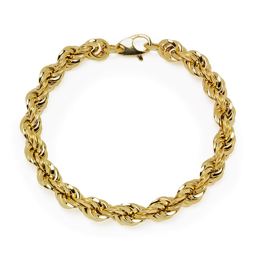 Pulsera Cordón 20cm en Oro Amarillo 9 Kilates