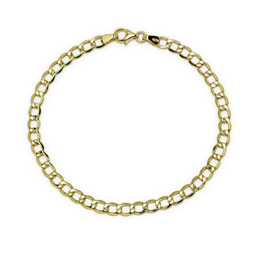 Pulsera Barbada 19x4.5 en Oro Amarillo 9 Kilates