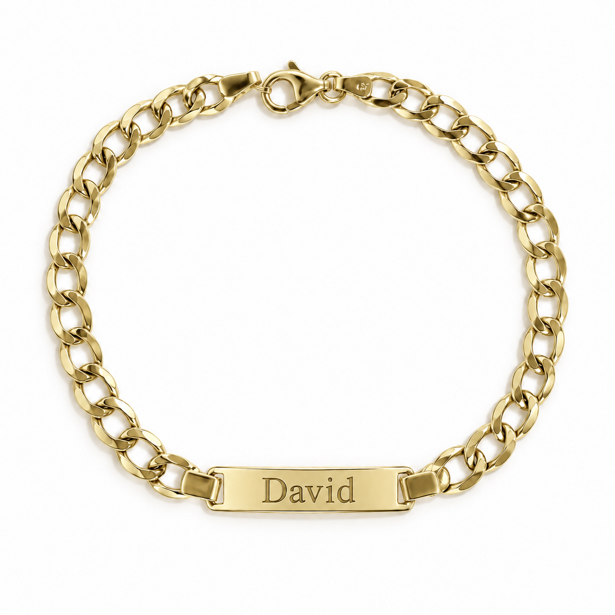 Pulsera Barbada Nomeolvides de Oro de 9 Quilates