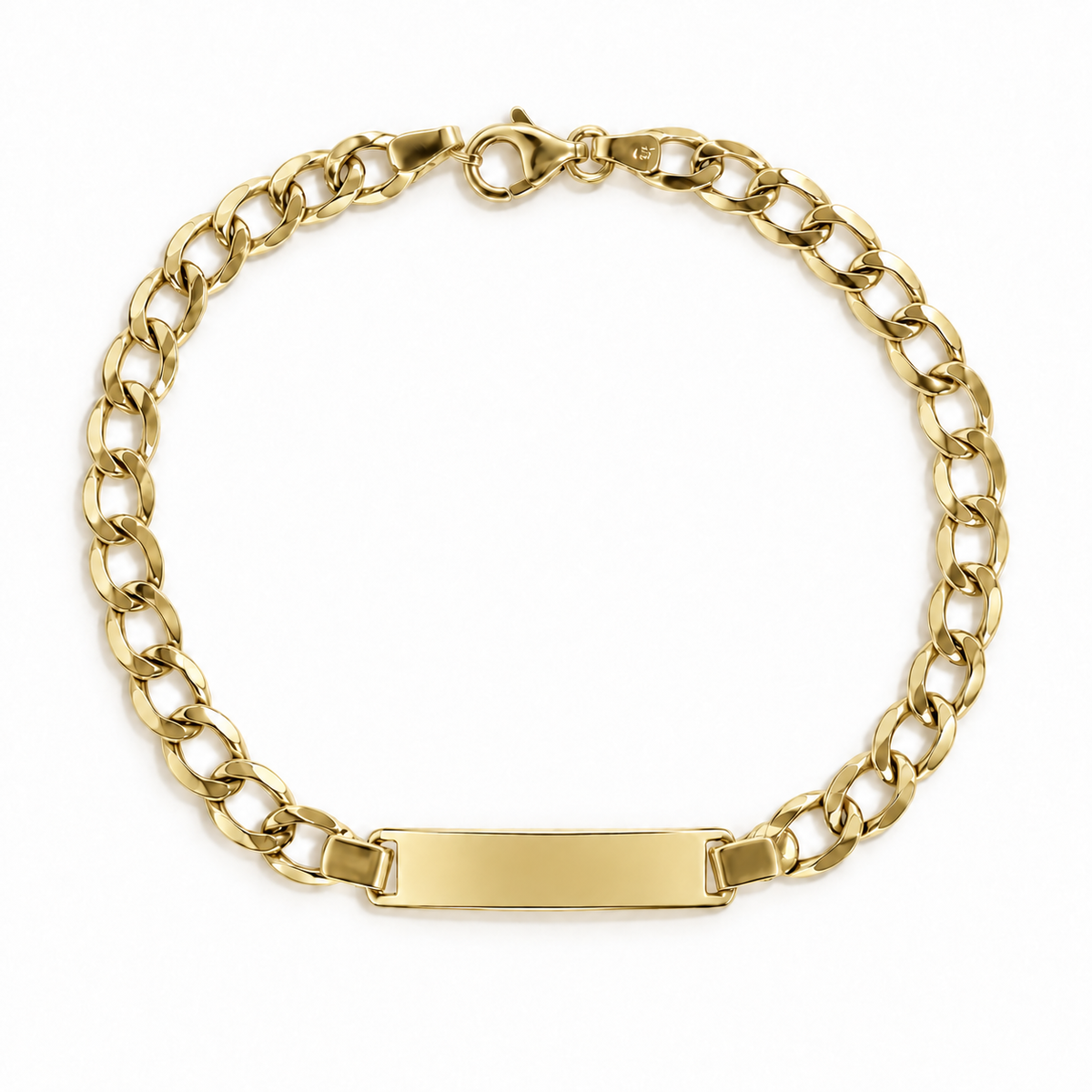 Pulsera Barbada Nomeolvides de Oro de 9 Quilates