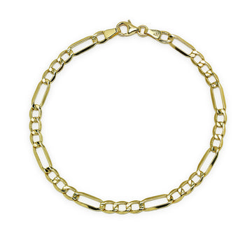 Pulsera Progresiva 3x1 19 cm Oro Amarillo 9 Kilates